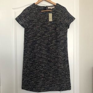 rainbow boucle shift dress